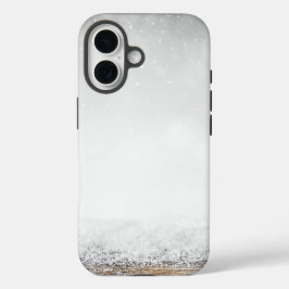 IJs en sneeuw getextureerd iPhone 16 Hoesje