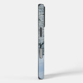 IJs en sneeuw getextureerd Case-Mate iPhone Case (Achterkant / Rechts)