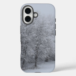 IJs en sneeuw getextureerd iPhone 16 Hoesje