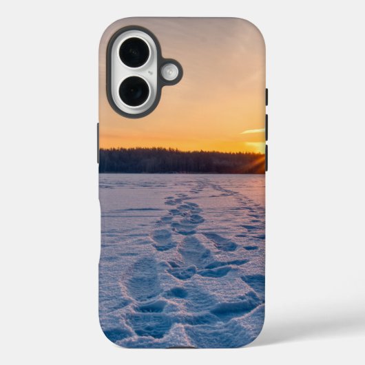 IJs en sneeuw getextureerd Case-Mate iPhone Case (Achterkant)