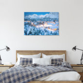 IJs en sneeuw | Graubunden, Engadin, Zwitserland Canvas Afdruk (Insitu (Slaapkamer))
