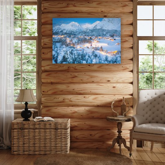 IJs en sneeuw | Graubunden, Engadin, Zwitserland Canvas Afdruk