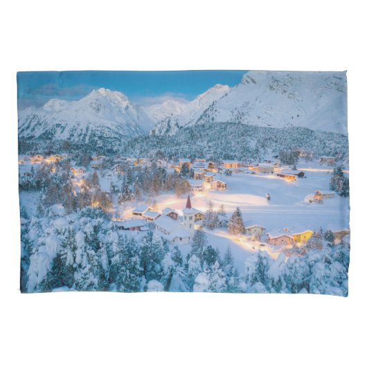 IJs en sneeuw | Graubunden, Engadin, Zwitserland Kussensloop (Voorkant)
