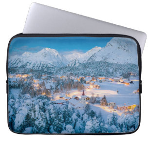 IJs en sneeuw Graubunden, Engadin, Zwitserland Laptop Sleeve