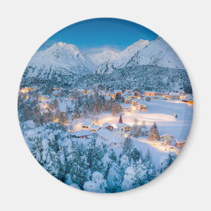 IJs en sneeuw   Graubunden, Engadin, Zwitserland Magneet