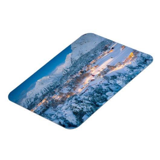 IJs en sneeuw | Graubunden, Engadin, Zwitserland Magneet (Linkerzijde)