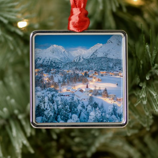 IJs en sneeuw | Graubunden, Engadin, Zwitserland Metalen Ornament (Boom)
