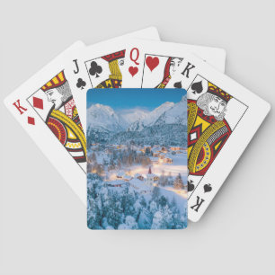 IJs en sneeuw Graubunden, Engadin, Zwitserland Pokerkaarten