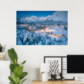 IJs en sneeuw | Graubunden, Engadin, Zwitserland Poster (Thuiskantoor)
