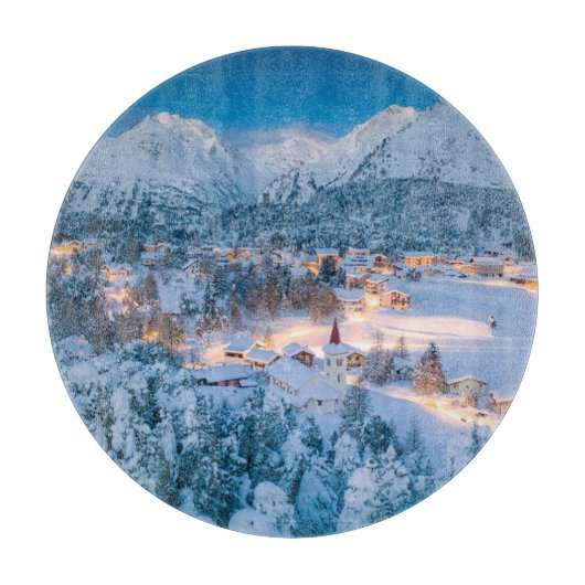 IJs en sneeuw | Graubunden, Engadin, Zwitserland Snijplank (Voorkant)