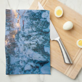 IJs en sneeuw | Graubunden, Engadin, Zwitserland Theedoek (Quarter Fold)