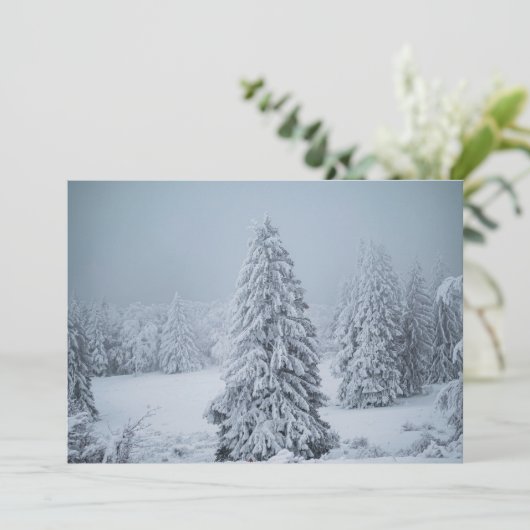 IJs en sneeuw | Hout, Zwitserse Alpen Bedankkaart (Staand voorkant)