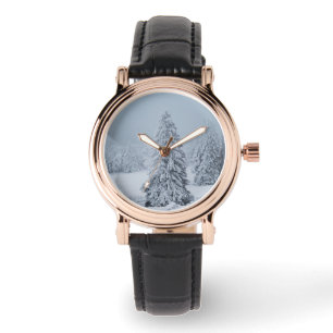 IJs en sneeuw Hout, Zwitserse Alpen Horloge