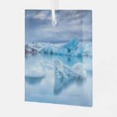 IJs en sneeuw | Jokulsarlon Lagoon, IJsland Glas Ornament (Voorkant links)