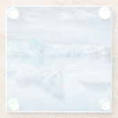 IJs en sneeuw | Jokulsarlon Lagoon, IJsland Glazen Onderzetter (Achterkant)