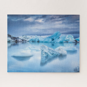 IJs en sneeuw   Jokulsarlon Lagoon, IJsland Legpuzzel