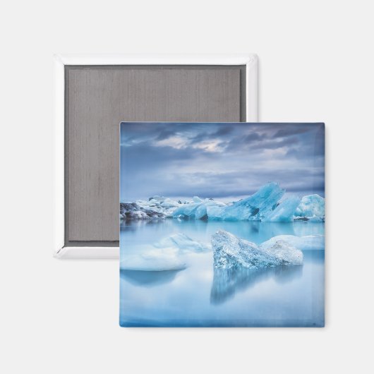 IJs en sneeuw | Jokulsarlon Lagoon, IJsland Magneet (Voorkant / Achterkant)