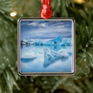 IJs en sneeuw   Jokulsarlon Lagoon, IJsland Metalen Ornament
