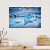 IJs en sneeuw | Jokulsarlon Lagoon, IJsland Poster (Keuken)