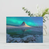 IJs en sneeuw | Kirkjufall Mountain, IJsland Bedankkaart (Staand voorkant)