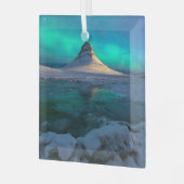 IJs en sneeuw | Kirkjufall Mountain, IJsland Glas Ornament (Voorkant links)
