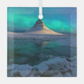 IJs en sneeuw | Kirkjufall Mountain, IJsland Glas Ornament (Voorkant)