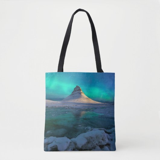 IJs en sneeuw | Kirkjufall Mountain, IJsland Tote Bag (Voorkant)