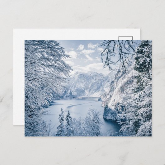 IJs en sneeuw | Königssee Lake, Duitsland Briefkaart (Voorkant / Achterkant)