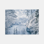 IJs en sneeuw | Königssee Lake, Duitsland Fleece Deken (Voorkant (Horizontaal))