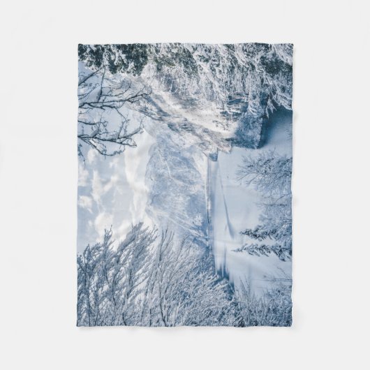 IJs en sneeuw | Königssee Lake, Duitsland Fleece Deken (Voorkant)