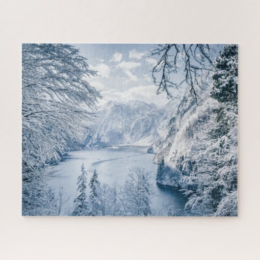 IJs en sneeuw | Königssee Lake, Duitsland Legpuzzel (Horizontaal)
