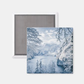 IJs en sneeuw | Königssee Lake, Duitsland Magneet (Voorkant / Achterkant)