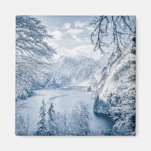 IJs en sneeuw   Königssee Lake, Duitsland Magneet