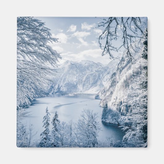 IJs en sneeuw | Königssee Lake, Duitsland Magneet (Voorkant)