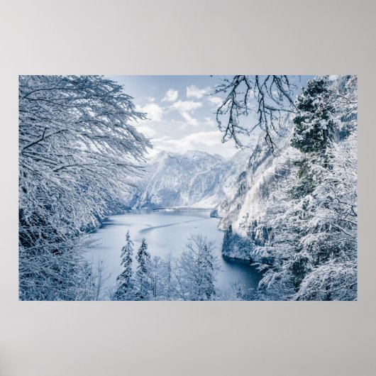 IJs en sneeuw | Königssee Lake, Duitsland Poster (Voorkant)