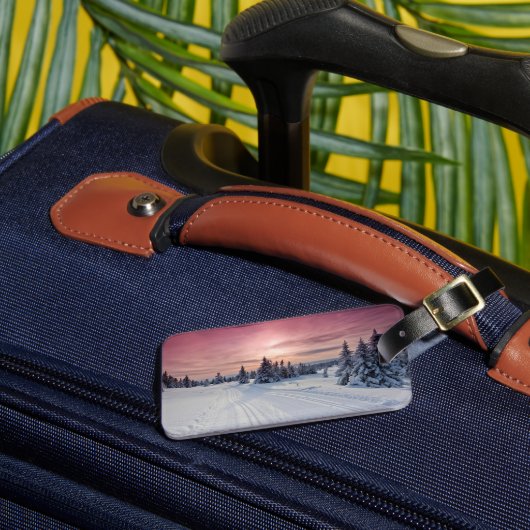 IJs en sneeuw | Lillehammer, Noorwegen Bagagelabel (Voorkant Insitu 3)