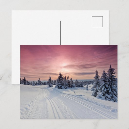 IJs en sneeuw | Lillehammer, Noorwegen Briefkaart (Voorkant / Achterkant)