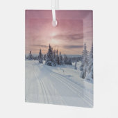 IJs en sneeuw | Lillehammer, Noorwegen Glas Ornament (Voorkant links)