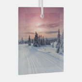 IJs en sneeuw | Lillehammer, Noorwegen Glas Ornament (Voorkant Rechts)
