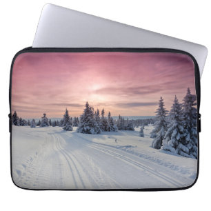 IJs en sneeuw Lillehammer, Noorwegen Laptop Sleeve