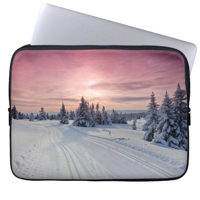 IJs en sneeuw | Lillehammer, Noorwegen Laptop Sleeve (Voorkant)
