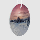 IJs en sneeuw | Lillehammer, Noorwegen Ornament (voorkant)