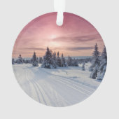 IJs en sneeuw | Lillehammer, Noorwegen Ornament (achterkant)