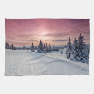 IJs en sneeuw Lillehammer, Noorwegen Theedoek