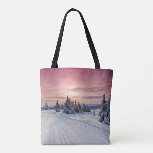 IJs en sneeuw | Lillehammer, Noorwegen Tote Bag (Achterkant)
