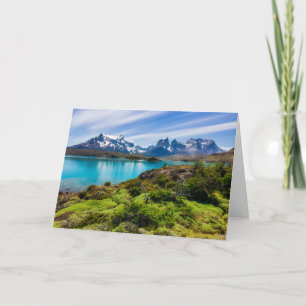 IJs en sneeuw Meer van Pehoe, Patagonia, Chili Kaart