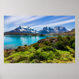 IJs en sneeuw   Meer van Pehoe, Patagonia, Chili Poster