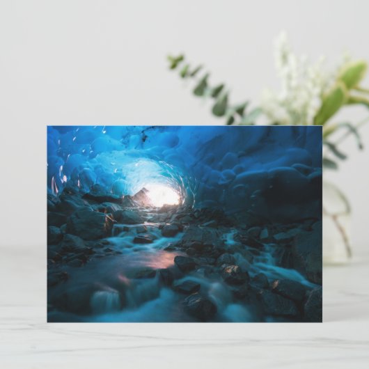 IJs en sneeuw | Mendenhall Glacier, Juneau, Alaska Bedankkaart (Staand voorkant)