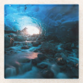 IJs en sneeuw | Mendenhall Glacier, Juneau, Alaska Glazen Onderzetter (Voorkant)