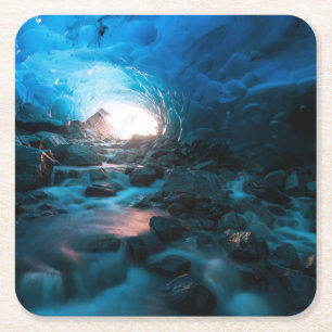 IJs en sneeuw   Mendenhall Glacier, Juneau, Alaska Kartonnen Onderzetters